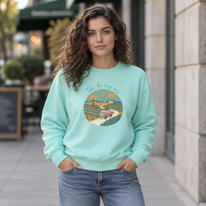 Coastal countryside landscape sweatshirt - sweatshirts