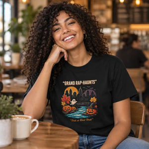 Grand rap-haunts halloween graphic tee - t-shirts