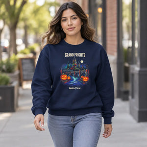 Grand frights halloween garment-dyed sweatshirt - sweatshirts