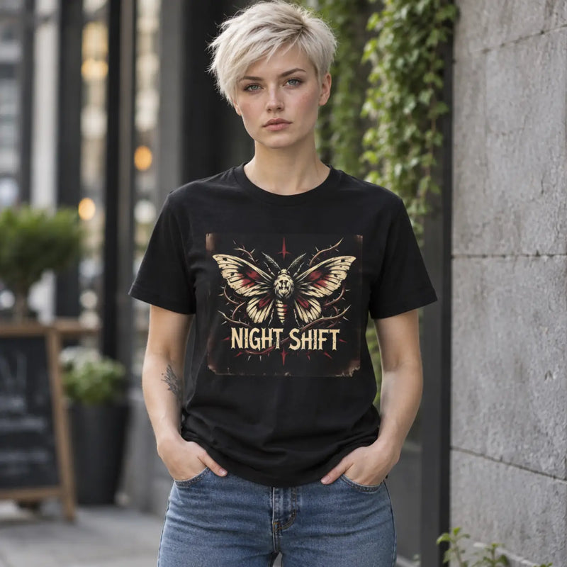 Night Shift Moth Graphic T-Shirt
