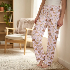 Women’s llama animal pajama pants - pajamas