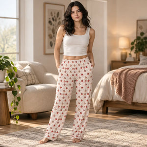 Women’s hot cocoa marshmallows & twinkling stars pajama pants - pajamas