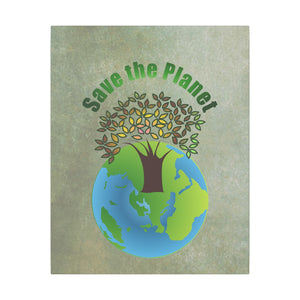 Save the planet, Matte Canvas, Stretched, 0.75"