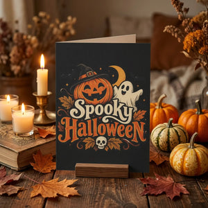 Spooky halloween greeting card - cards