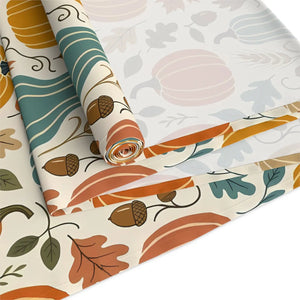 Autumn Pumpkins Table Runner — Fall Harvest Thanksgiving Kitchen Decor