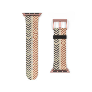 Tribal Chevron Pattern Watch Band - Boho Geometric Apple Watch Strap