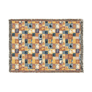 Patchwork Mosaic Woven Blanket — Cozy Boho Throw for Living Room & Gift