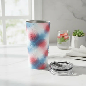 20oz Abstract Red & Blue Swirl Tumbler - Tumblers