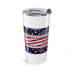 20oz American Flag Tumbler – Patriotic Stars & Stripes Travel Cup - Tumblers