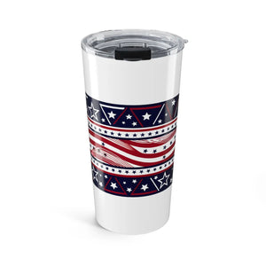 20oz American Flag Tumbler – Patriotic Stars & Stripes Travel Cup - Tumblers