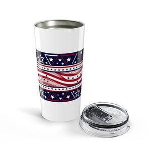 20oz American Flag Tumbler – Patriotic Stars & Stripes Travel Cup - Tumblers