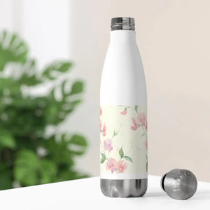 Pastel Pink Floral 20oz Insulated Bottle - Spring - Dipaliz - Water Bottles