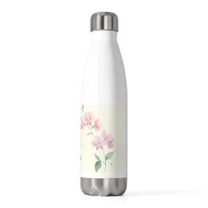 Pastel Pink Floral 20oz Insulated Bottle - Spring - Dipaliz - Water Bottles