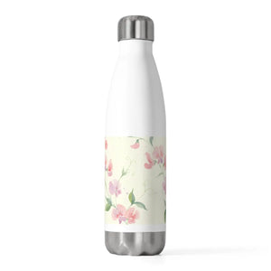 Pastel Pink Floral 20oz Insulated Bottle - Spring - Dipaliz - Water Bottles