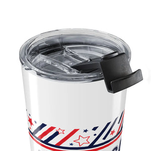 20oz Patriotic America Tumbler, Red White & Blue Stars and Stripes Travel Cup - Tumblers