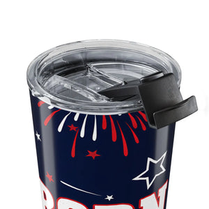 20oz Patriotic Fireworks Tumbler, Born Free Travel Cup - Tumblers