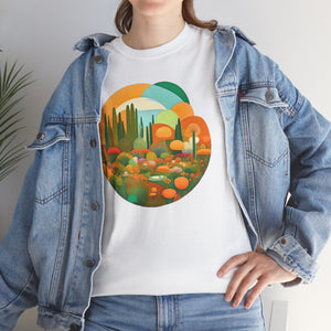 Beautiful landscape in a circle, Unisex Heavy Cotton Tee