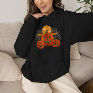 Halloween pumpkin trio hoodie - hoodies