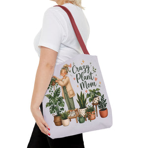 Crazy Plant Mom Tote Bag — Plant Lover Canvas Tote