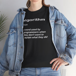 Algorithm Definition, Programming Shirt, Unisex Heavy Cotton Tee