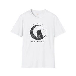 Mildly mystical black cat moon t-shirt - t-shirts