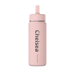 Personalized 20oz Mini Water Bottle — custom name, Minimal Splash Logo Stainless Sport Bottle