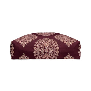 Burgundy Damask Weekender Tote Bag – Elegant Travel & Beach Bag