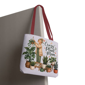 Crazy Plant Mom Tote Bag — Plant Lover Canvas Tote