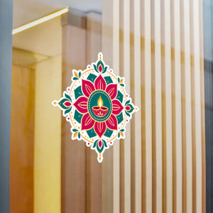 Diya mandala kiss-cut vinyl decal - home decor decals
