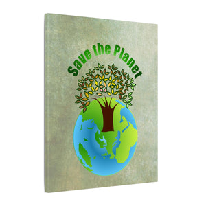Save the planet, Matte Canvas, Stretched, 0.75"
