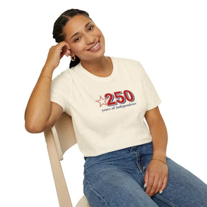 T-shirt - Patriotic Anniversary Tee - 250 Years Independence - Dipaliz