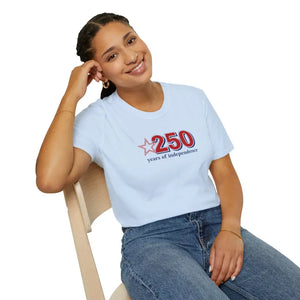 T-shirt - Patriotic Anniversary Tee - 250 Years Independence - Dipaliz
