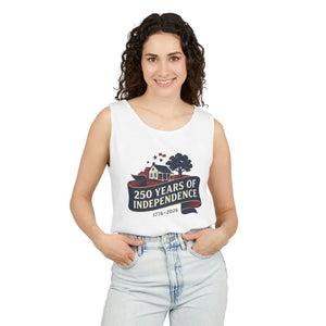 250 Years of Independence Tank Top, 1776–2026 Patriotic Fourth July Tee - Tops - s
