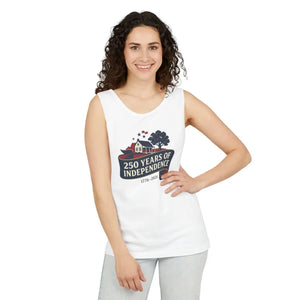 250 Years of Independence Tank Top, 1776–2026 Patriotic Fourth July Tee - Tops - s