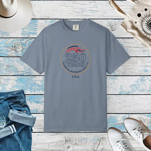 T-shirt - 250 Years Independence Usa Patriotic Anniversary Tee - Dipaliz Blue Jean / s