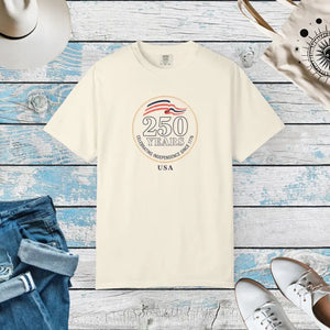 T-shirt - 250 Years Independence Usa Patriotic Anniversary Tee - Dipaliz Ivory / l