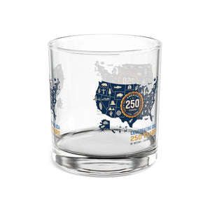 250 Years Usa Map Rocks Glass – Commemorative 10oz Whiskey Tumbler - Tumblers