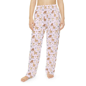 Women’s llama animal pajama pants - pajamas