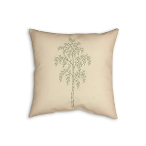 DipaliZ neutral botanical pillow at 16 by 16 inches for a small chair