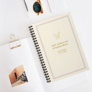 250th Anniversary Spiral Notebook Ruled Lined - Dipaliz - Journals