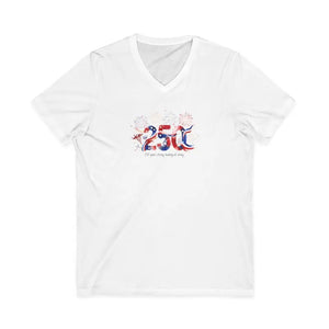 250th Anniversary Patriotic V-neck - Fireworks Celebration Shirt - Dipaliz - V-neck