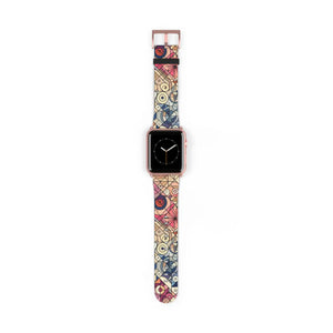 Geometric Floral Mosaic Watch Band – Colorful Vintage Art Pattern