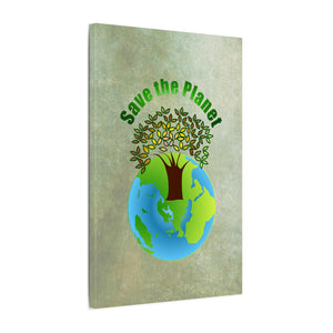 Save the planet, Matte Canvas, Stretched, 0.75"