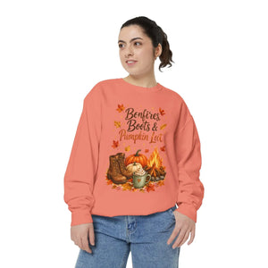 DipaliZ pullover crew sweatshirt printed with an autumn slogan