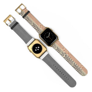 Tribal Chevron Pattern Watch Band - Boho Geometric Apple Watch Strap