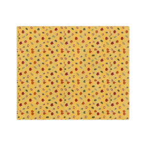 Autumn Plaid Throw Blanket — Cozy Yellow Fall Leaves Microfiber Blanket