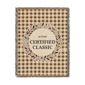 DipaliZ farmhouse plaid throw, a milestone birthday gift you personalize