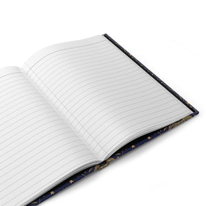 Celestial Sun & Moon Hardcover Journal — Midnight Starry Notebook