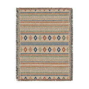 Boho fringe blanket by DipaliZ for a porch chair