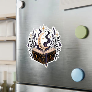 Mystical open book kiss-cut vinyl decal - home decor decals